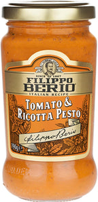 Filippo Berio Pesto, Tomato & Ricotta, 6.7 Ounce Glass Jar, Gluten Free, Non-GMO