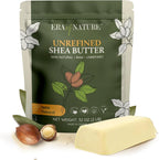 era of nature Organic Unrefined Raw African Ivory White Shea Butter 32oz - Moisturizing Raw Shea Butter Bar for Skin & Hair, DIY Lip Balm Base, Cream, Soap & Lotion Making Supplies Kit, Skincare
