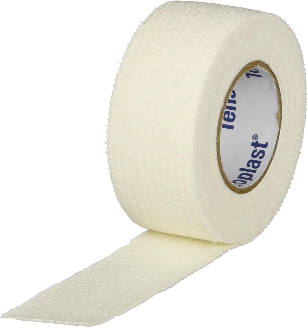 Tensoplast Elastic Athletic Tape, Provides Medium Support or Compression with High Adhesive Properties, Water Repellent and Air Permeable, White, 1" X 5 Yards, Roll