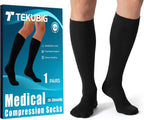 Medical Women Men Compression Socks Knee High 20-30 mmhg Graduated Stocking Support Hose Cute for Running Travel
