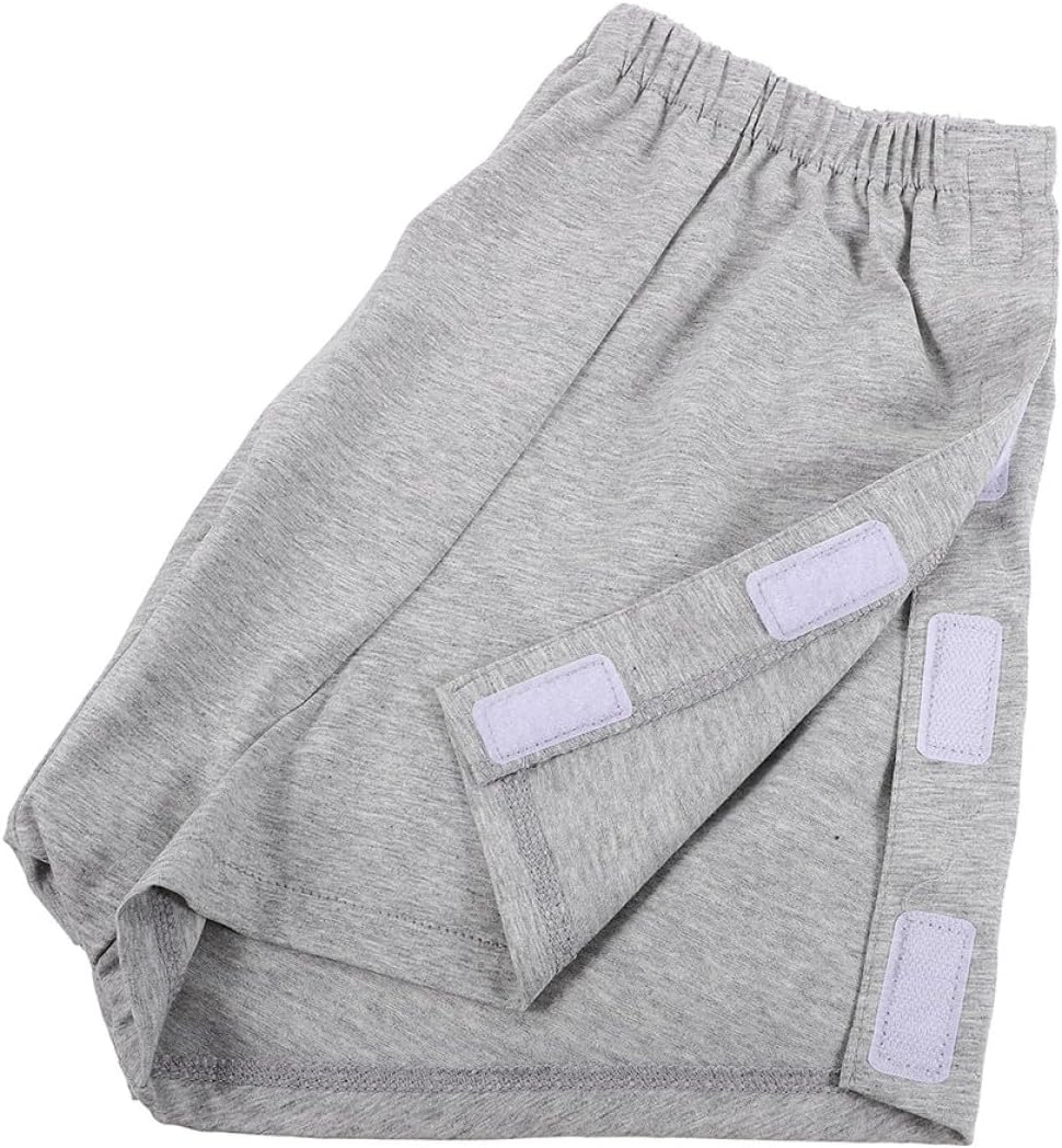 Men’s Washable Incontinence Underwear XL Gray, Side-Access Post-Surgery Briefs for Elderly and Disabled, Comfortable Daily Use Incontinence Care Pants