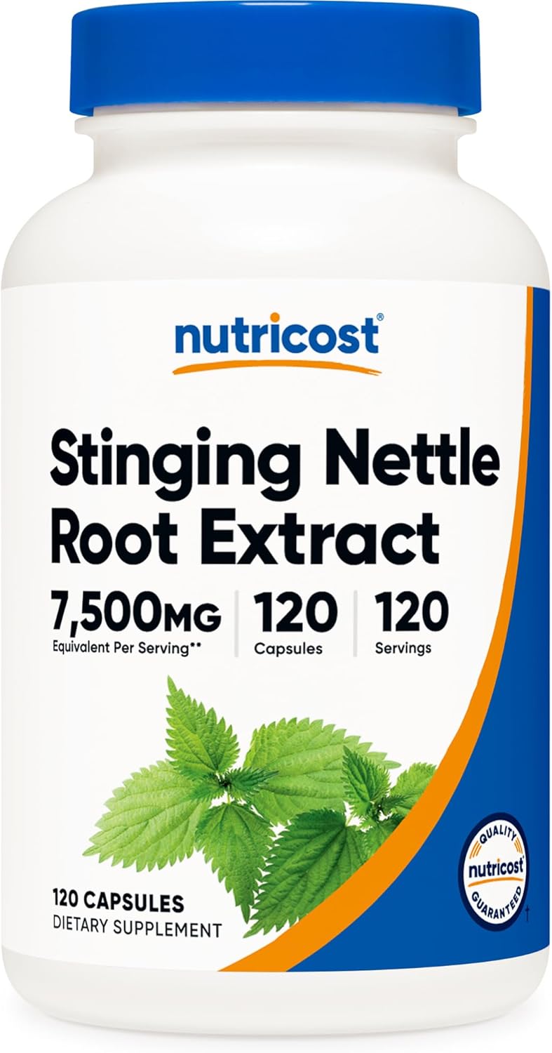 Nutricost Stinging Nettle Root Extract 120 Capsules for 120 Servings Per Bottle - Vegetarian, GMO Free and Gluten Free