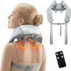 Neck Massager with Heat, Shiatsu Back and Neck Massager for Pain Relief Deep Tissue, 6D Kneading Massager for Neck, Shoulders, Back and Legs, Portable Shoulder Massager Dad Mom(Gray)