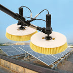 Solar Panel Cleaning Telescopic Rod, Efficient Electric Brush with Double Discs, Kitchen Telescopic System, Multi Functional Cleaning Machine(7.5m)