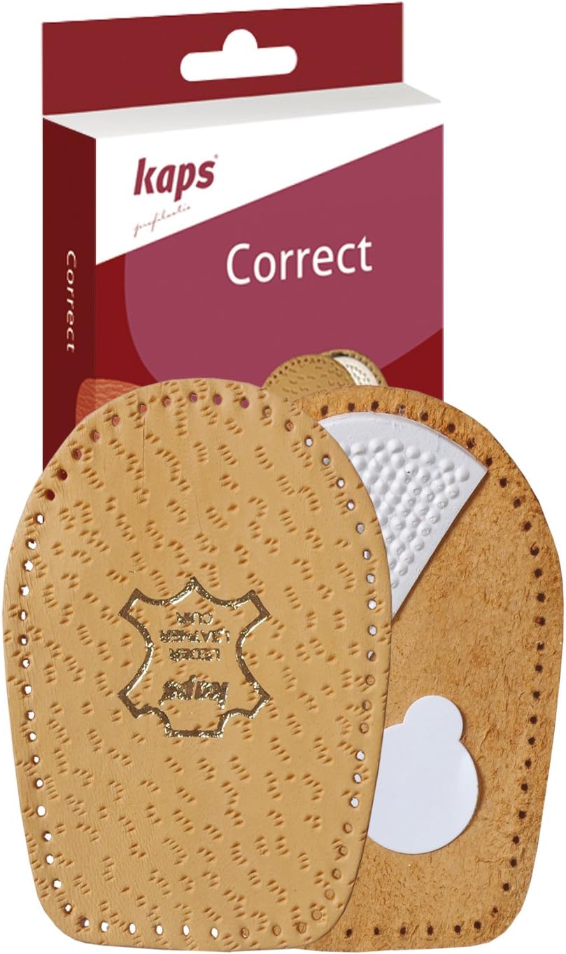 Leather Heel Cups Metatarsus Valgus and Varus for Men and Women – Correct Orthotic Heel Pads (L4-6 US)