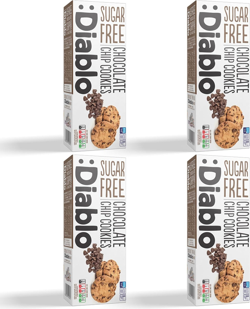 Diablo Sugar Free Chocolate Chip Cookies 150 g (Pack of 4)