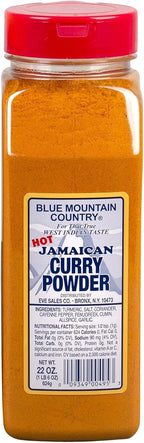 Blue Mountain Country Hot Jamaican Curry Powder, 22 Ounce - Authentic West Indian Curry Spice Blend – Caribbean Seasoning for Chicken, Meat, Seafood, Vegetables, Soups & Stews