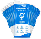 Urine Bag, 12PCS Disposable Pee Bags for Travel for Women Men, 900ML Emergency Urinal Bag and Vomit Bag, 2026 Spring Unisex Urinal Bags for Camping, Hiking, Traffic Jams, Pregnant, Patient
