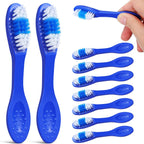 iplusmile 10Pcs Mini Handle Toothbrush Thumbprint, Portable Short Handle Soft Bristles Toothbrush for Travel Teeth Cleaning (9CM)