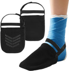 2Pcs Cast Sock Toe Cover – Shield Cast Toes, Warm & Dry | Adjustable Velcro Strap Closure, Non-Slip Bottom for Safe Walking, Foot Surgery Recovery Supplies for Men Women