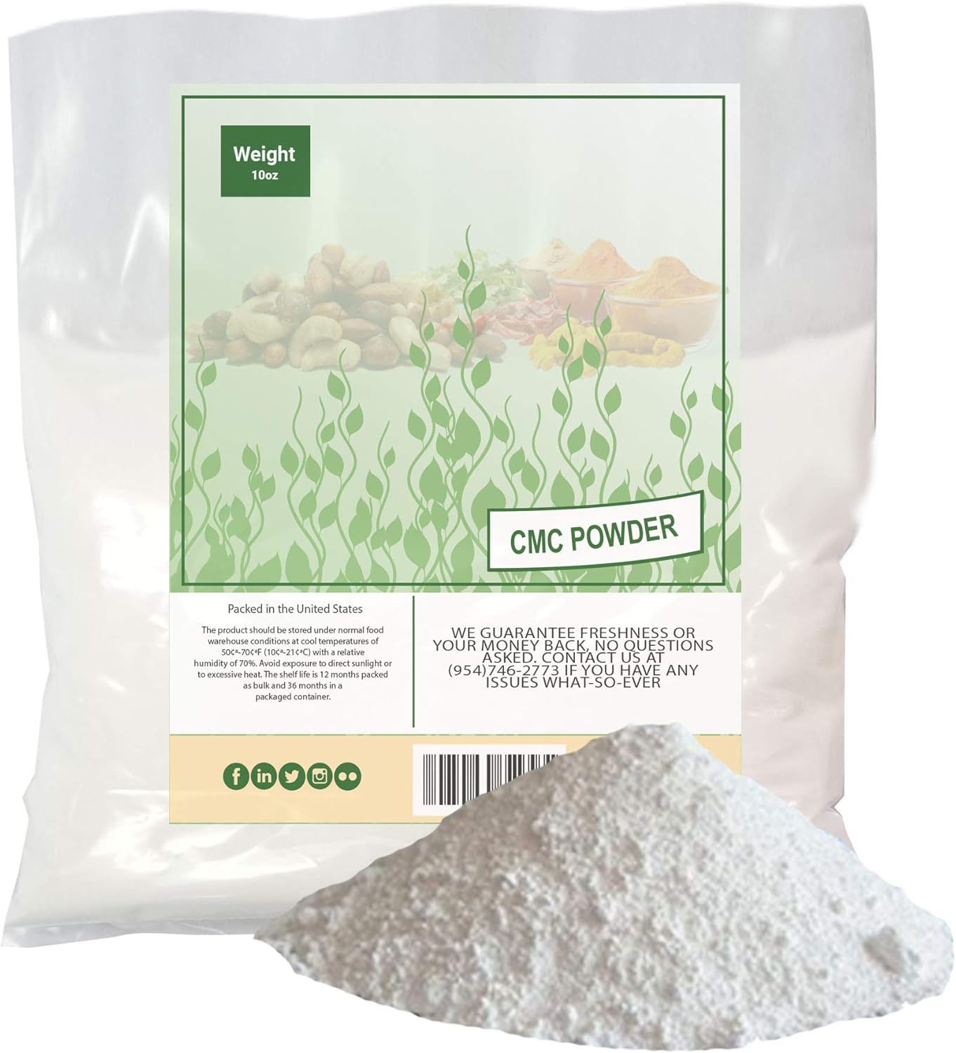 CMC Powder 10 OZ BULK-SODIUM CARBOXYMETHYL CELLULOSE