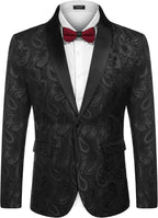 COOFANDY Mens Floral Tuxedo Jacket Paisley Shawl Lapel Suit Blazer Jacket for Dinner,Prom,Wedding