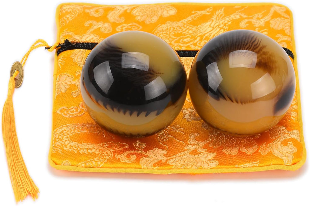 BRABUD 2'' Baoding Balls Chinese Health Stress Balls Hand Exercise Balls Wrist Strengthening 2PCS