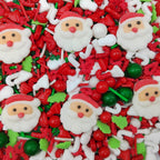 Christmas Sprinkles for Cake Decorating Edible Santa Claus Icing Decoration for Xmas Party Cake Cupcake Toppers Dessert Cookie Decorations