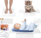 Baby Scale & Pet Scale with 60cm Tray, 330lb-150kg Digital Scale for Newborn, Puppy, Cat, Dog & Adult, Includes Tape Measure, Puppy Collar & Record Card, Hold/Tare Function,5 Unit Conversions
