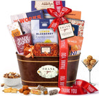Broadway Basketeers Thank You Gift Basket Send Your Appreciation with This Beautiful Display Basket. Enjoy the Large Assortment of Sweets and Savory Treats, Perfect for Mom Dad Friends