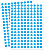 0.25 Inch Round Permanent Adhesive Color-Code Dot Stickers,Blue,Pack of 1800
