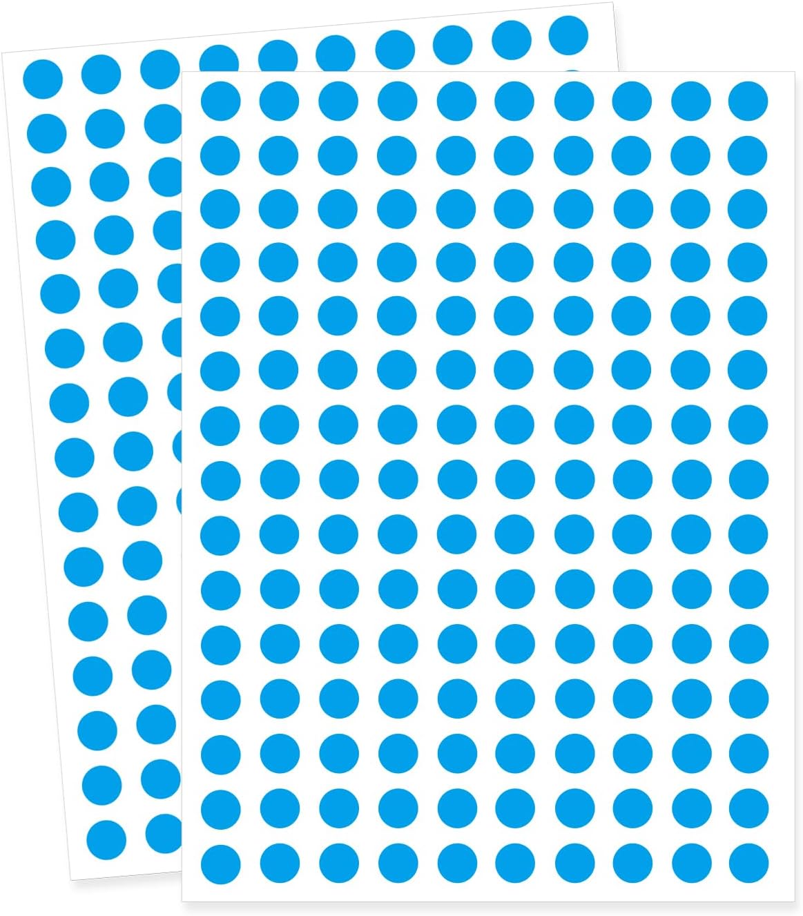 0.25 Inch Round Permanent Adhesive Color-Code Dot Stickers,Blue,Pack of 1800