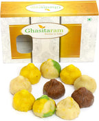 Ghasitaram Gifts Indian Sweets - Ganesha Chaturthi Gifts, Sugarfree Kaju Mawa Mix Modaks, 200g