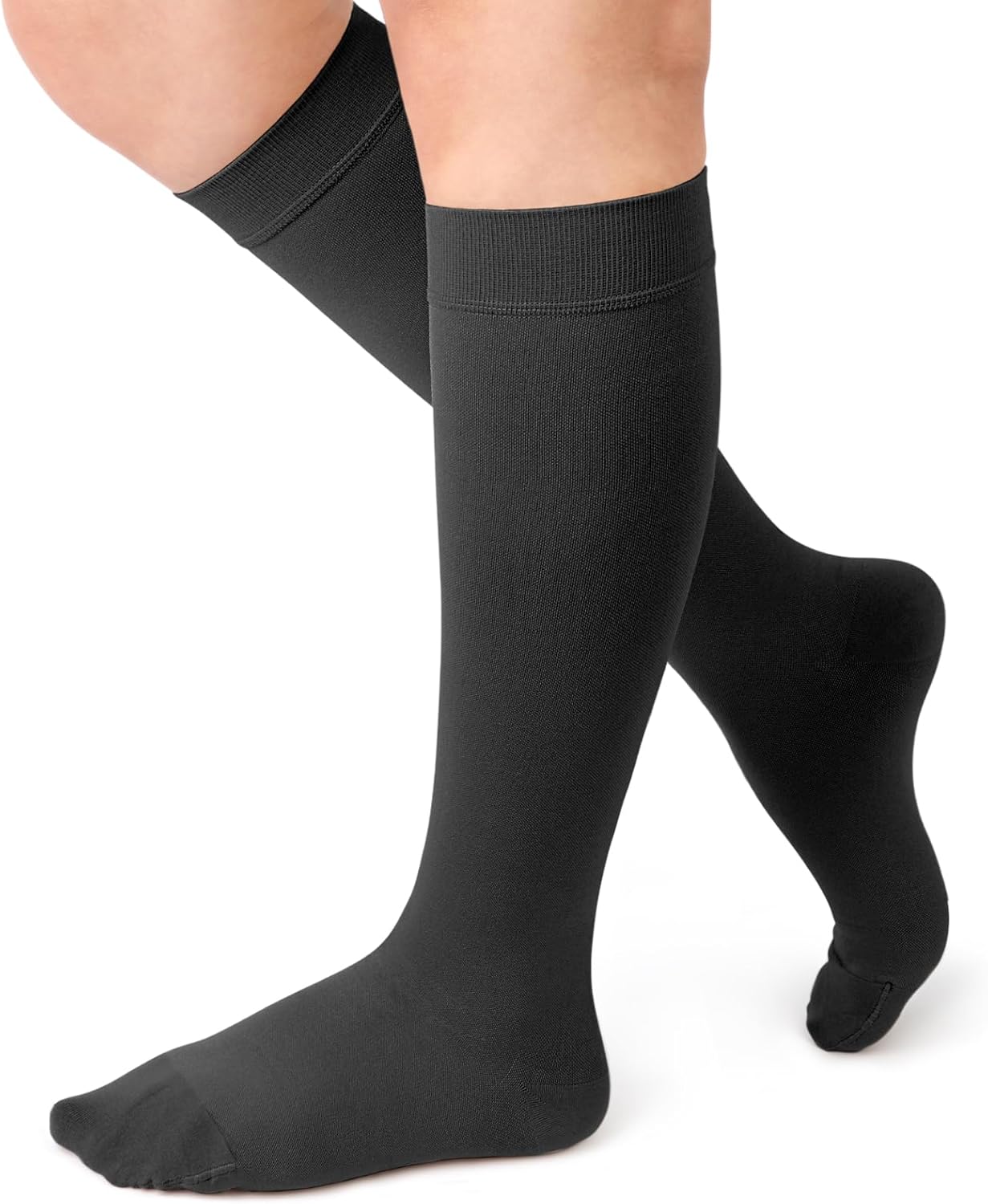 Beister Closed Toe Knee High Calf Compression Socks for Women & Men, Firm 20-30 mmHg Graduated Support for Varicose Veins, Edema, Flight, Pregnancy