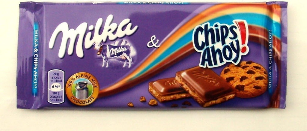 Milka Milk Chocolate with Chips Ahoy 100g (Pack of 10)