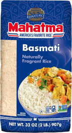 Mahatma Indian Basmati, 32-Ounce Bag of Rice, Fluffy, Floral, and Nutty-Flavored Rice, Stovetop or Microwave