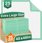 MILDPLUS Disposable Bed Pads 40"X40" Extra Large Pee Pads for Incontinence 140 Gram Heavy Duty Super Absorbent Underpads Waterproof Chucks Pads for Adults, Elderly or Pets [100x100CM, 25pcs]