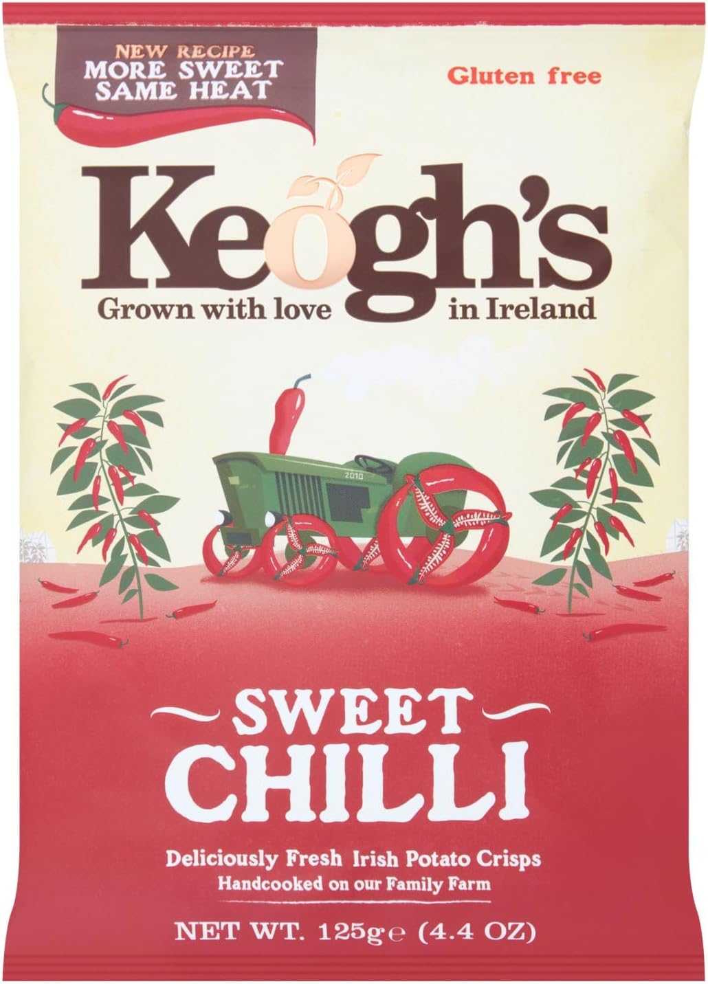 Keogh's Sweet Chilli & Irish Red Pepper Crisps 3x125 Grams