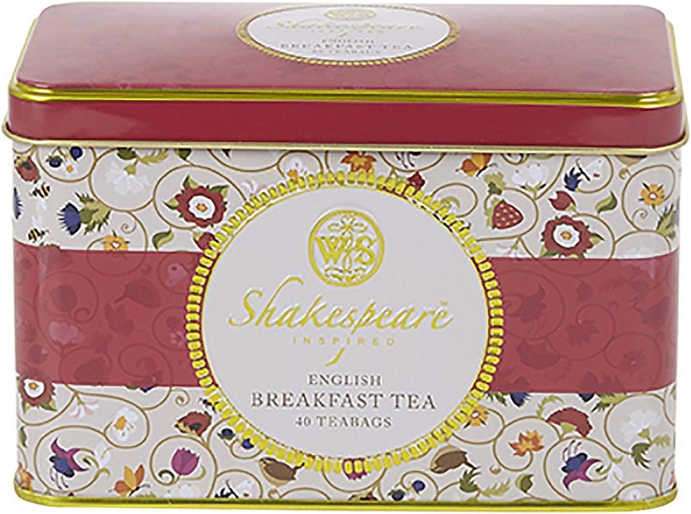 Shakespeare Birthplace Trust Tea Tin with 40 English Breakfast Teabags