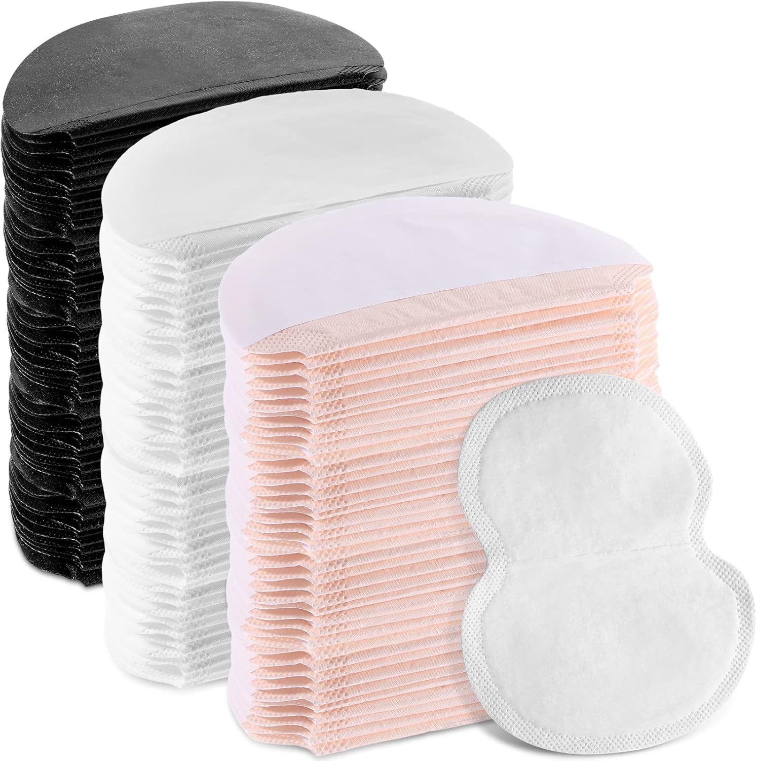 Zhanmai 120 Pcs Underarm Sweat Pads for Women Men Armpit Disposable Non Visible Unflavored Sweat Pads Comfortable Adhesive Dress Shields Armpit Protection Guards