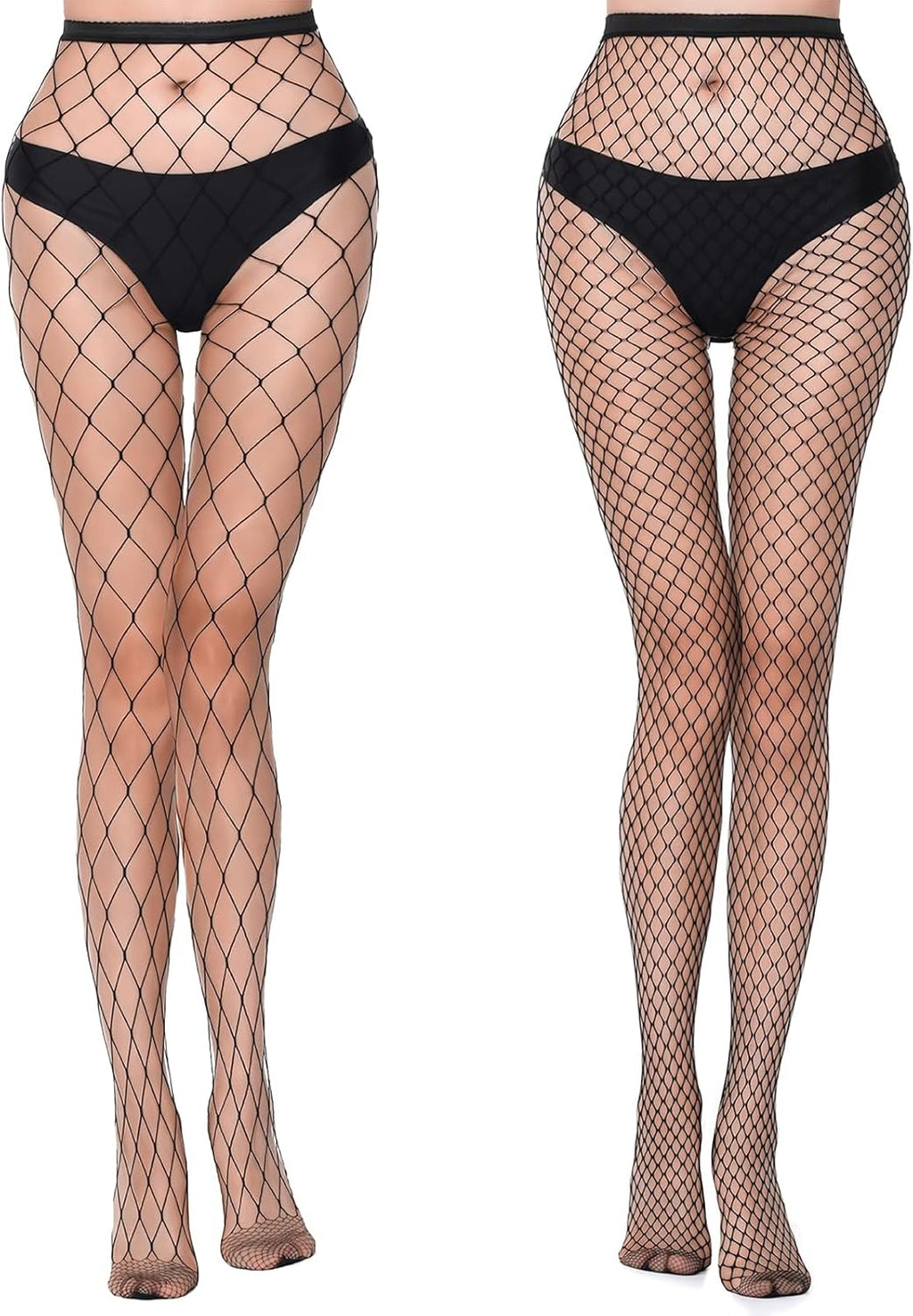 Fishnet Stockings for Women, High Waist Tights Fishnet Stockings, Black Thigh High Pantyhose, One Size Fit All