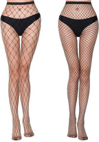Fishnet Stockings for Women, High Waist Tights Fishnet Stockings, Black Thigh High Pantyhose, One Size Fit All
