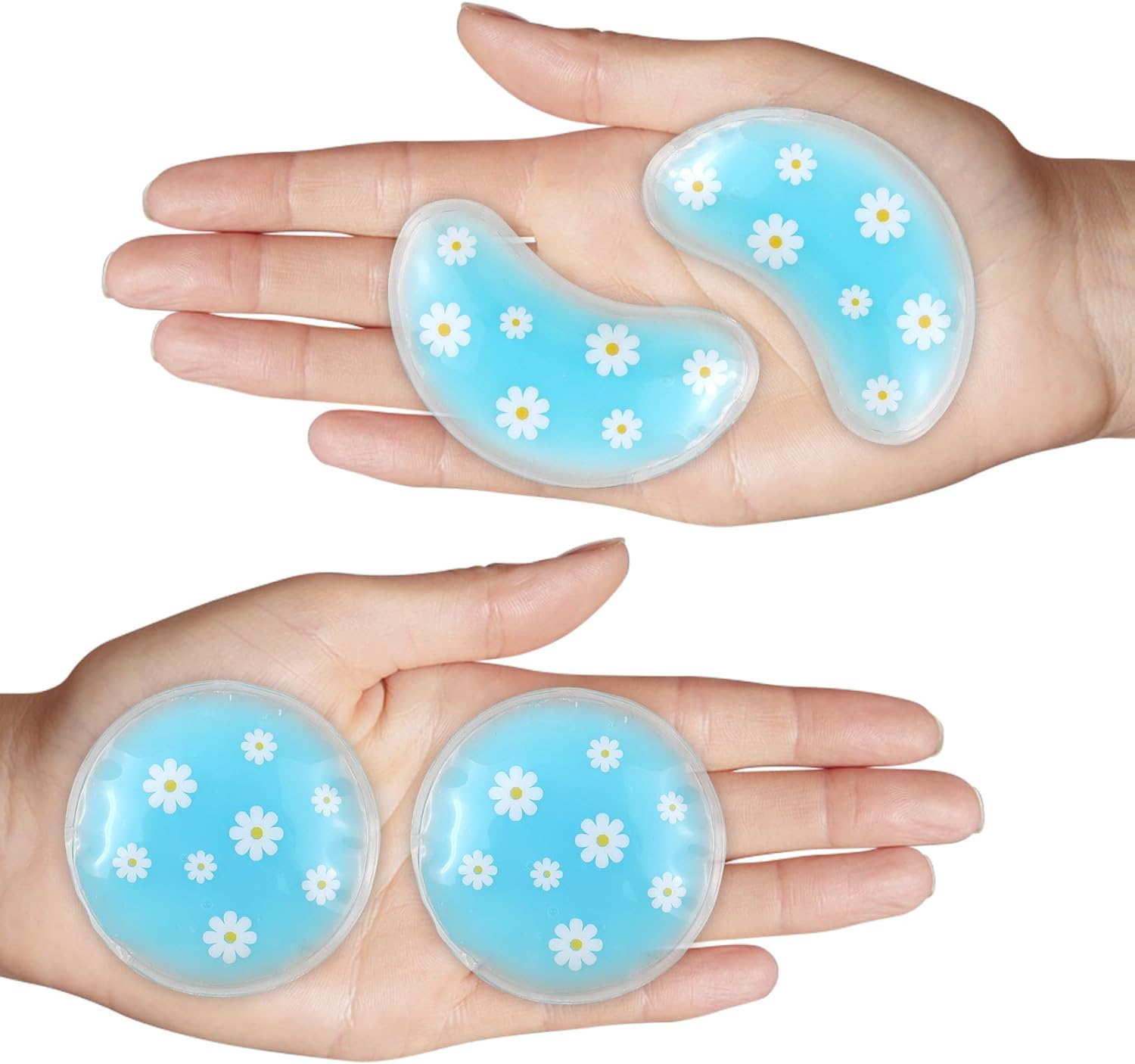 Pallesen Gel Ice Pack Reusable Cooling Eye Pads and Under Patches,Eye Hot Cold Treatment for Redness,Pain Relief Relax