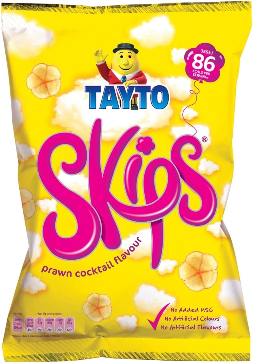 Tayto Skips Prawn Cocktail Flavour Crisps, 3.35oz (95G), Pack of 3