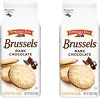 Pepperidge Farm Brussels Dark Chocolate, 15 Lace Cookies, 5.25 oz. Bag (Pack of 2)