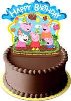Treasures Gifted Officially Licensed Peppa Pig Birthday Decorations - Peppa Pig Cake Topper - Birthday Party Supplies - 9in Tall Cake Decorations
