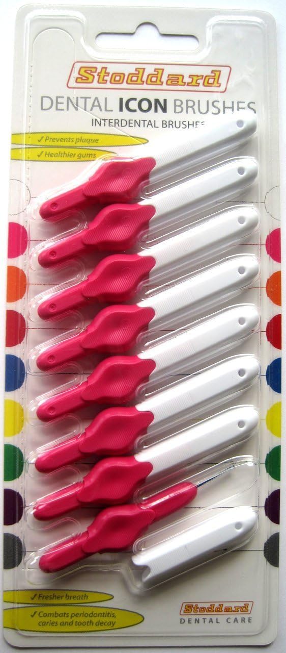 Stoddard OPTIM Soft Interdental Brushes XXXX Fine -1.8mm Pink - 8 Brush Pack
