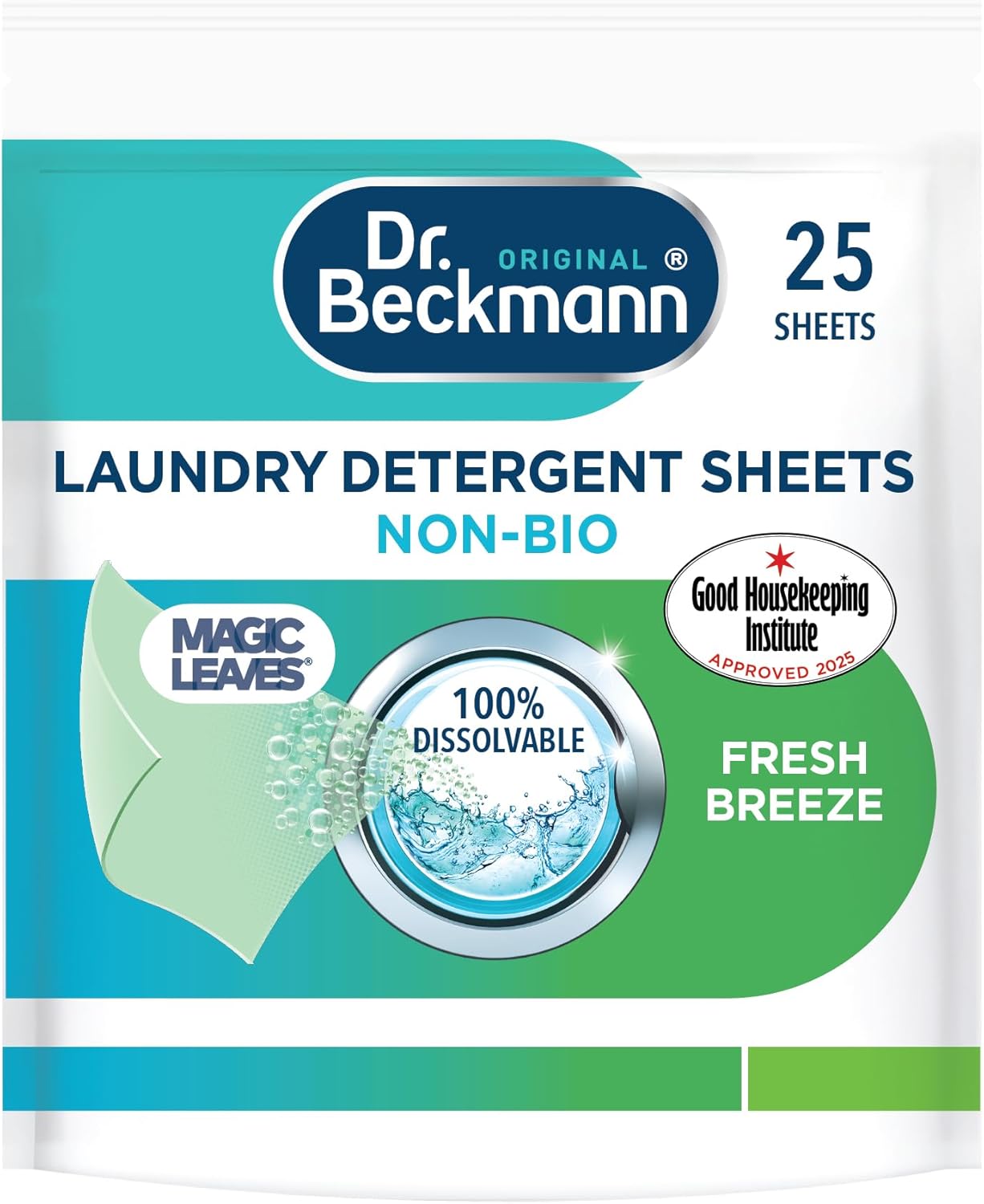 Dr. Beckmann MAGIC LEAVES Laundry Detergent Sheets NON-BIO | 25 Sheets
