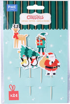 PME Christmas Cupcake Toppers - Santa & Friends (Pack of 24)