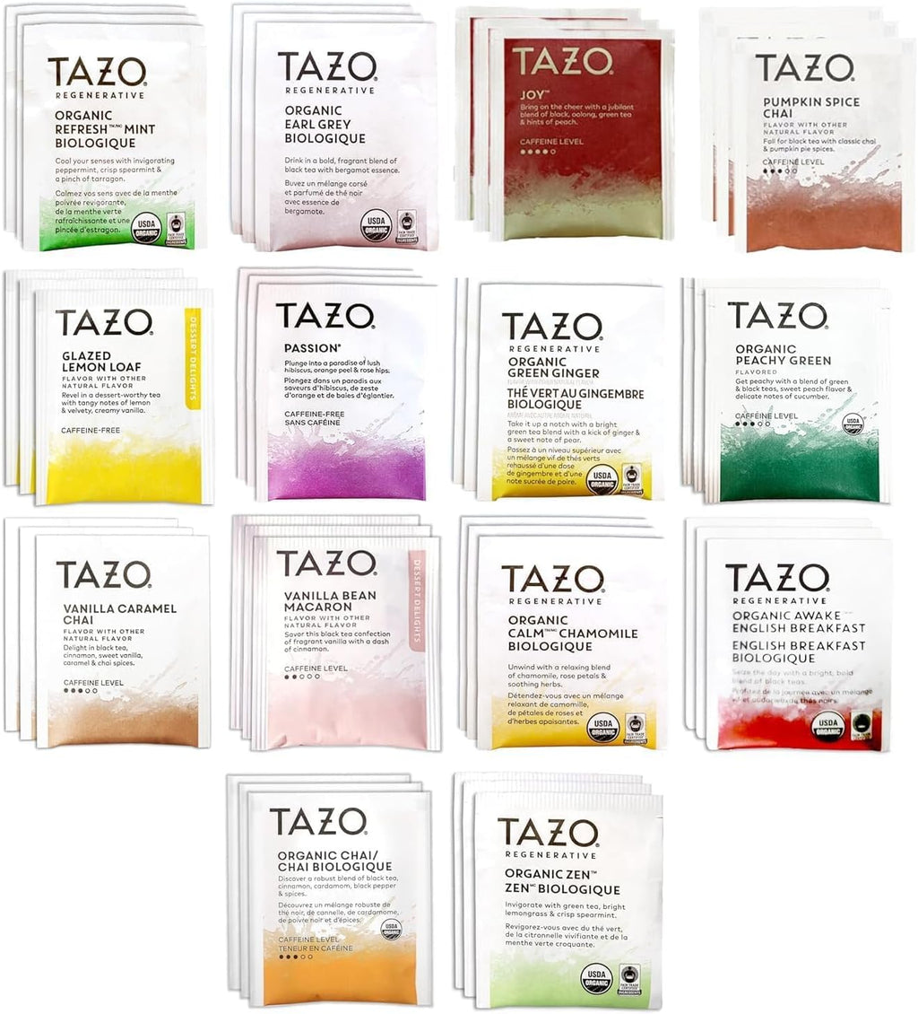 Tea Bags Sampler Assortment Variety Pack Gift Box (42 Count) 14 Different Flavors Gifts for Her Him Women Men Tea Lovers Couples Family Friends Coworker