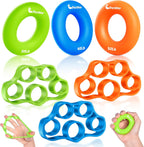 Hand Grip Strengthener, Finger Exerciser, Grip Strength Trainer (6 PCS),New Material,Forearm Grip Workout, Finger Stretcher, Relieve Wrist Pain, Carpal Tunnel
