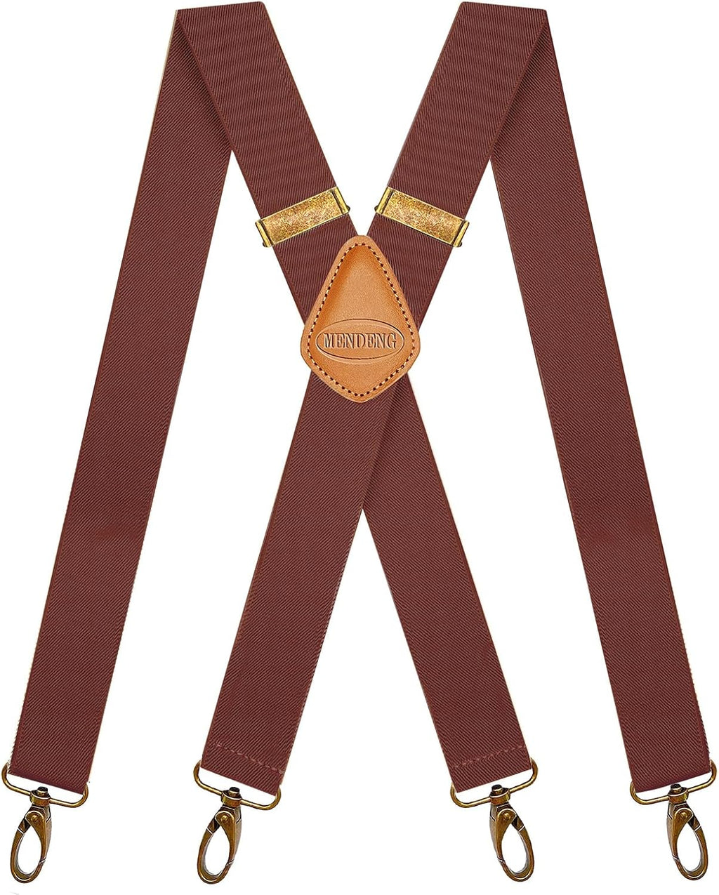 MENDENG Suspenders for Men Heavy Duty Swivel Hooks Retro X-Back Adjustable Brace