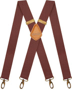 MENDENG Suspenders for Men Heavy Duty Swivel Hooks Retro X-Back Adjustable Brace