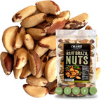 Premium Wild Harvested Raw Brazil Nuts, (8oz) - High Selenium, Batch Tested Peanut & Gluten Free, Non-GMO, Kosher, Resealable Bag