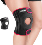 Fit Geno KneeXpert Knee Brace with Side Stabilizers & Patella Gel Pad - Adjustable Compression Support for Pain Relief, Meniscus, ACL, Arthritis, Running - M/L