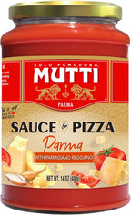 Mutti Positano Sauce for Pizza with Parmigiano Reggiano Cheese, 14 oz.| Pack of 6 | Tomato Sauce for Pizza | Vegan Friendly & Gluten Free