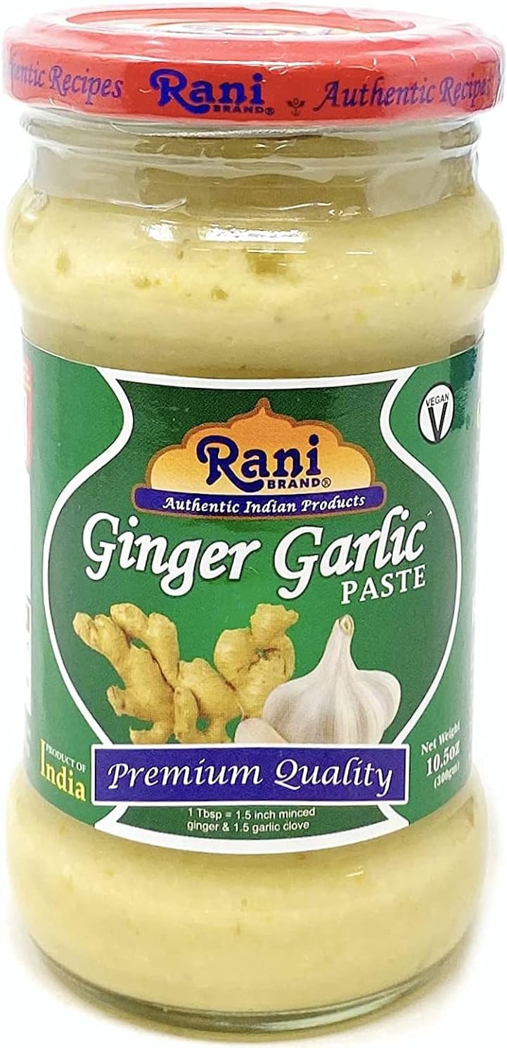 Rani Ginger Garlic Cooking Paste 10.5oz (300g) Glass Jar ~ Vegan | Gluten Free | NON-GMO | No Colors | Indian Origin