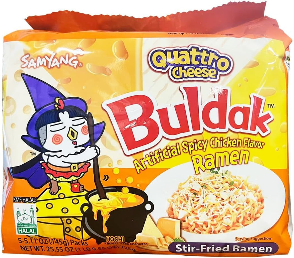 Samyang Quattro Cheese Flavor Buldak Ramen Pack of 5