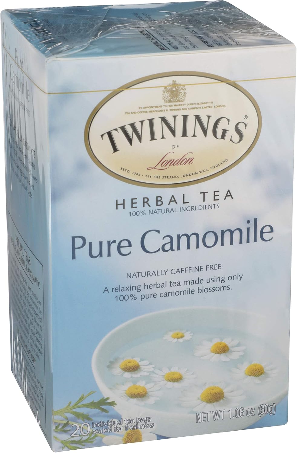 Twinings of London Pure Camomile Herbal Tea Bags, 20 ct