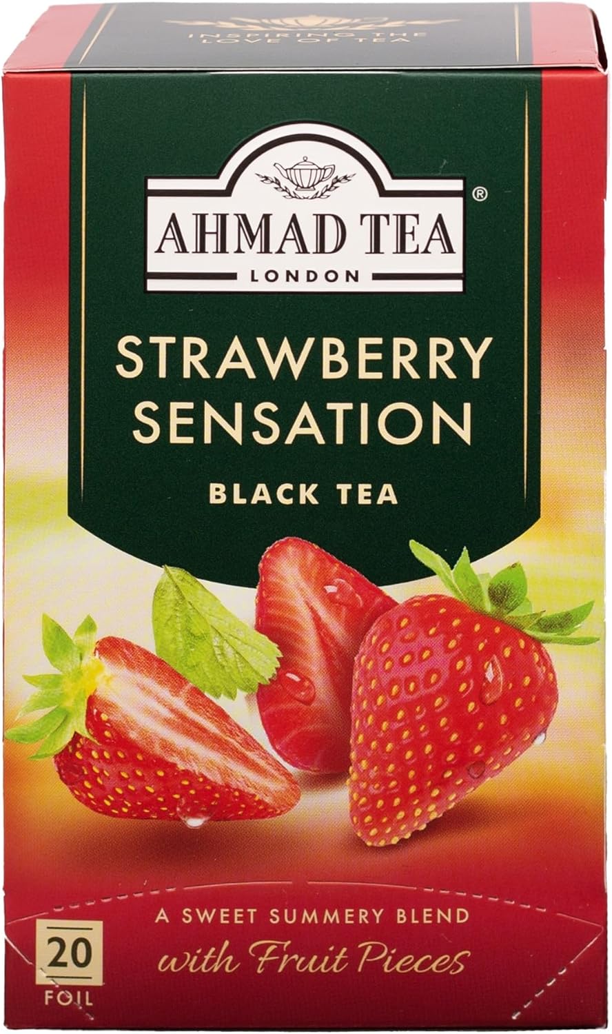 Ahmad Teas - Strawberry Black Tea 1.4oz - 20 Tea Bags